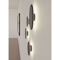Mac Wall Corten - Applique a led da muro 15W CCT Switch 2700K/3200K/4000K in alluminio, Luce murale a 360 Gradi - Beneito & Faure