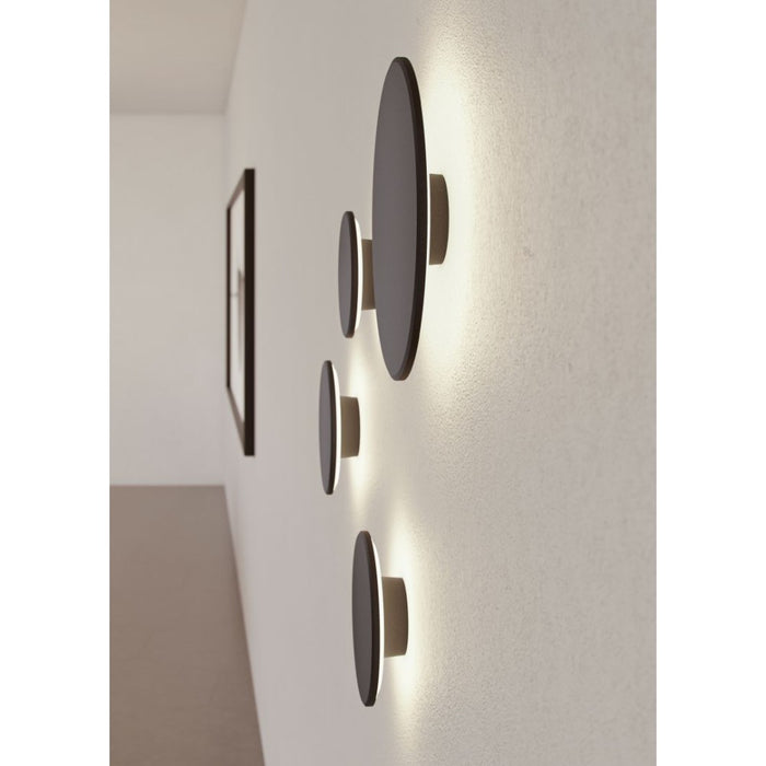 Mac Wall Corten - Applique a led da muro 15W CCT Switch 2700K/3200K/4000K in alluminio, Luce murale a 360 Gradi - Beneito & Faure