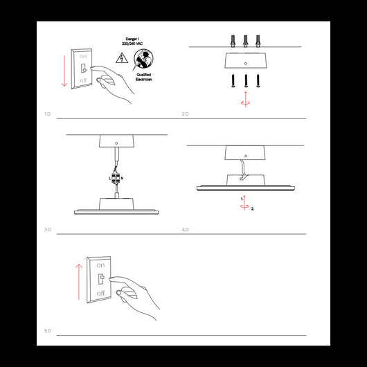 Mac Wall Bianco - Applique a led da muro 15W CCT Switch 2700K/3200K/4000K in alluminio, Luce murale a 360 Gradi - Beneito & Faure