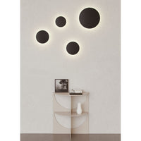 Mac Wall Nero - Applique a led da muro 15W CCT Switch 2700K/3200K/4000K in alluminio, Luce murale a 360 Gradi - Beneito & Faure