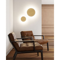 Mac Wall XL Legno - Applique a led da muro 20W CCT Switch 2700K/3200K/4000K in alluminio, Luce murale a 360 Gradi - Beneito & Faure