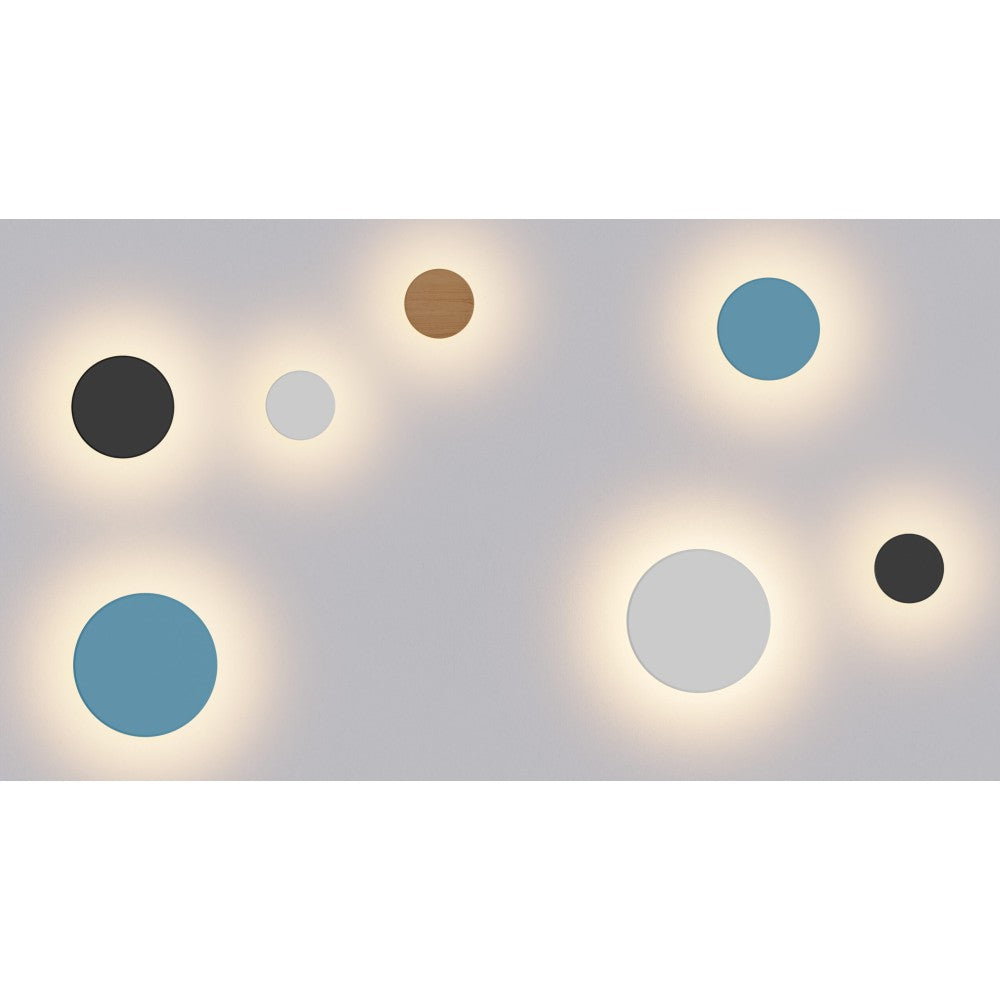 Mac Wall Bianco - Applique a led da muro 15W CCT Switch 2700K/3200K/4000K in alluminio, Luce murale a 360 Gradi - Beneito & Faure