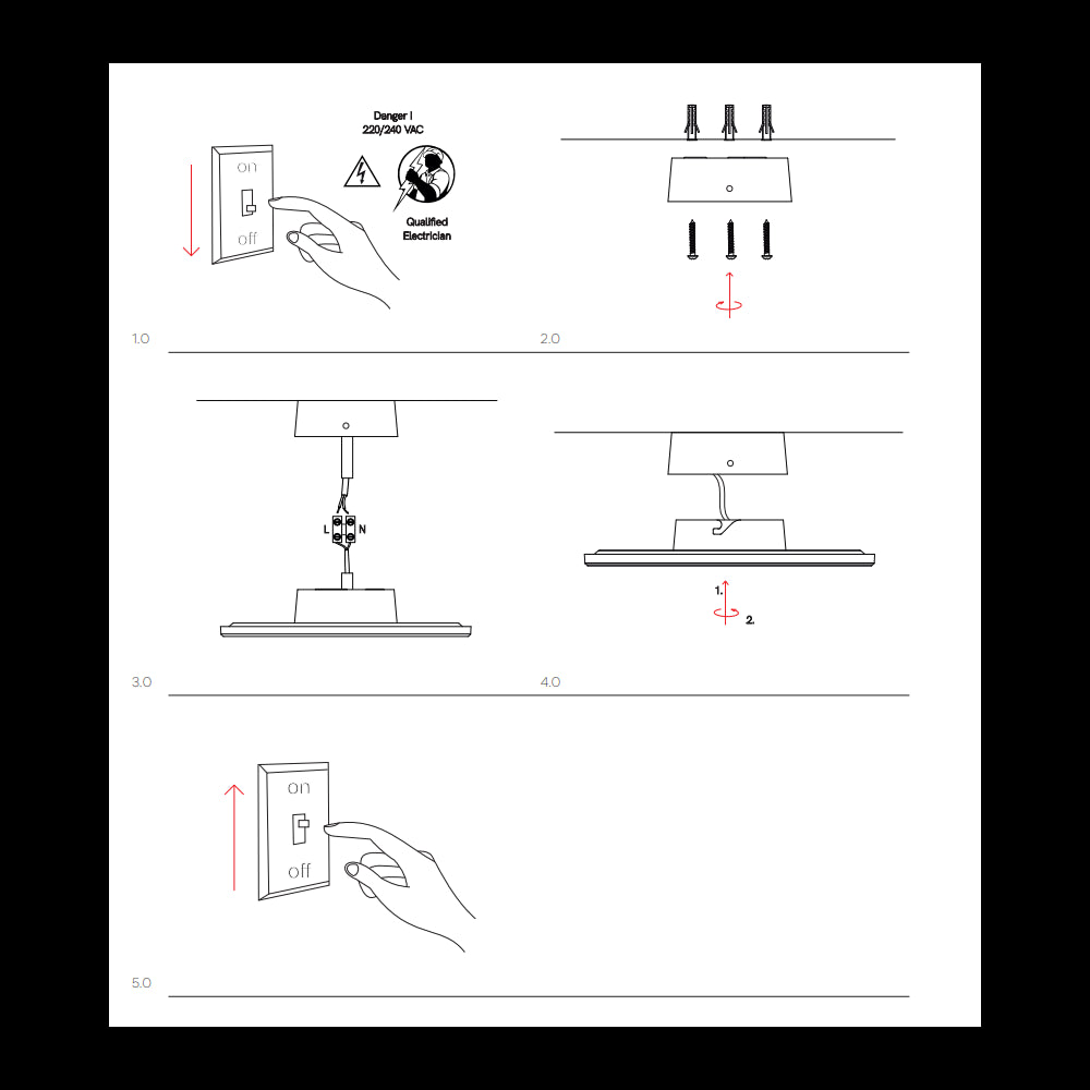Mac Wall XL Legno - Applique a led da muro 20W CCT Switch 2700K/3200K/4000K in alluminio, Luce murale a 360 Gradi - Beneito & Faure