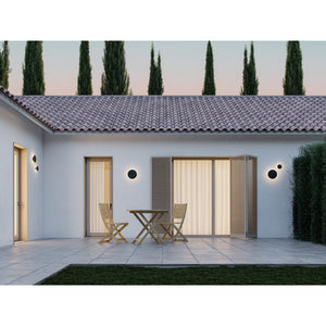 Mac Wall Nero - Applique a led da muro 15W CCT Switch 2700K/3200K/4000K in alluminio, Luce murale a 360 Gradi - Beneito & Faure