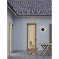 Mac Wall XL Nero - Applique a led da muro 20W CCT Switch 2700K/3200K/4000K in alluminio, Luce murale a 360 Gradi - Beneito & Faure