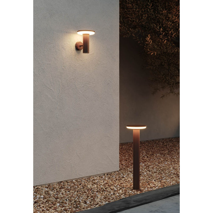 Mac Wall Base Corten - Applique a led da muro 12W CCT Switch 2700K/3200K/4000K, Lampada da muro in alluminio - Beneito & Faure
