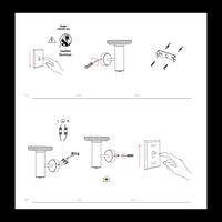 Mac Wall Base Bianco - Applique a led da muro 12W CCT Switch 2700K/3200K/4000K, Lampada da muro in alluminio - Beneito & Faure
