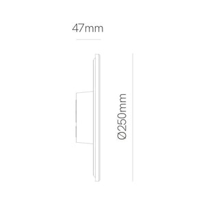 Mac Wall XL Nero - Applique a led da muro 20W CCT Switch 2700K/3200K/4000K in alluminio, Luce murale a 360 Gradi - Beneito & Faure