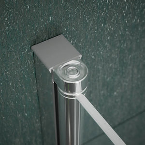 Parete sopravasca girevole 100 cm vetro trasparente e portasciugamani | Macao