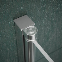 Parete sopravasca girevole 80 cm vetro trasparente e portasciugamani | Macao