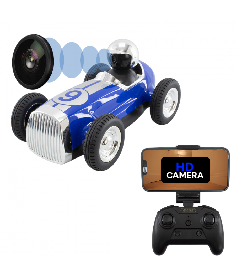 Macchina Auto Retrò Radiocomandata F9 Cam Wifi Speaker Bluetooth App Smartphone         