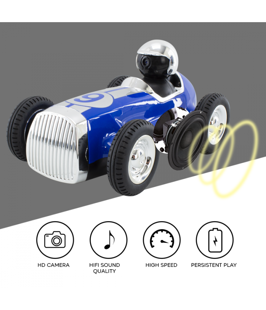 Macchina Auto Retrò Radiocomandata F9 Cam Wifi Speaker Bluetooth App Smartphone         