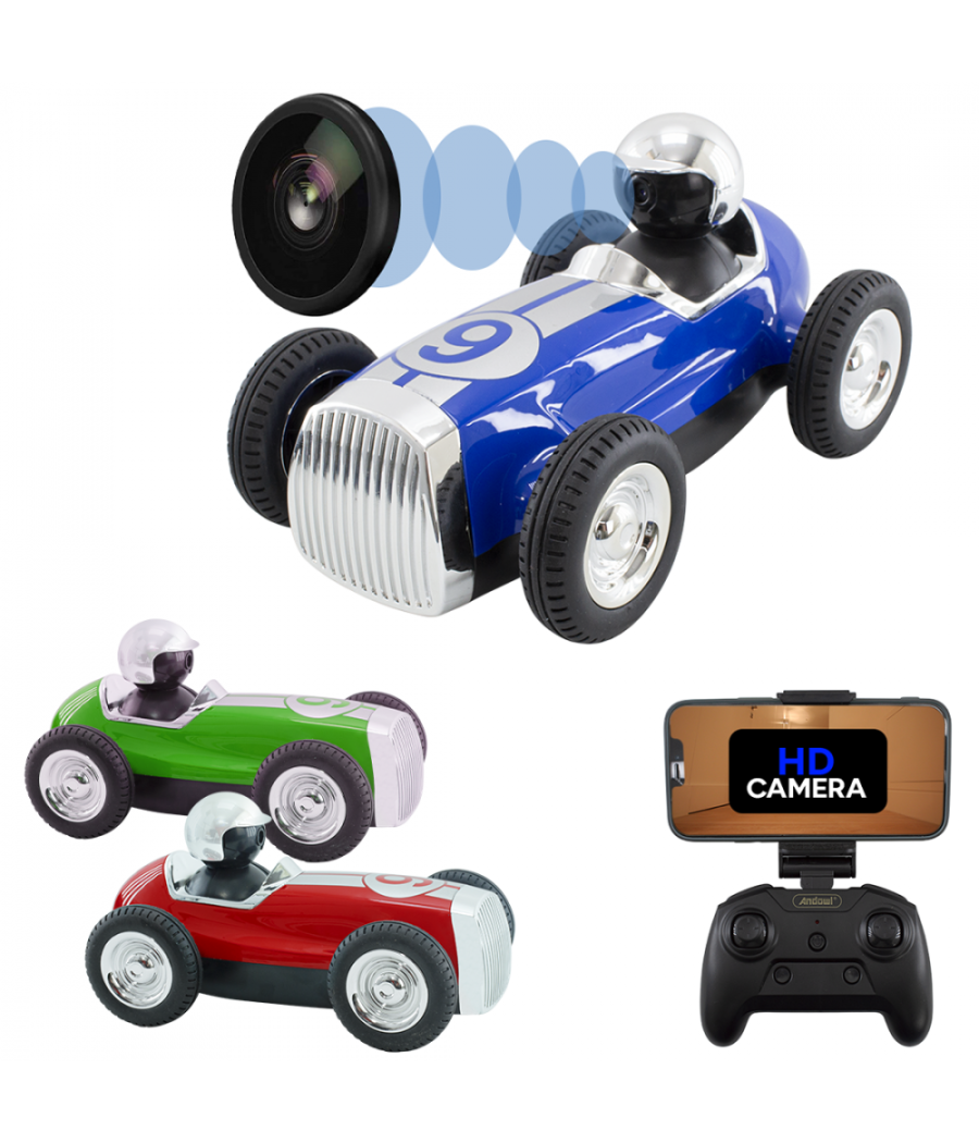 Macchina Auto Retrò Radiocomandata F9 Cam Wifi Speaker Bluetooth App Smartphone         