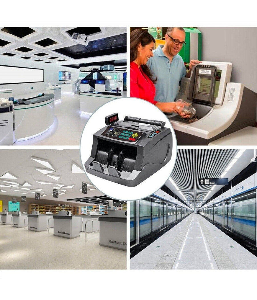 Macchina Conta Banconote Automatico Multi Valuta Rivelatore Di Banconote False         