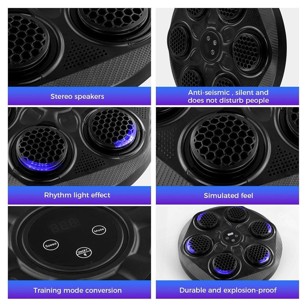 Trade Shop - Macchina Da Boxe Con Musica Da Parete Led Bluetooth Esercizio Per Adulti Bambini         