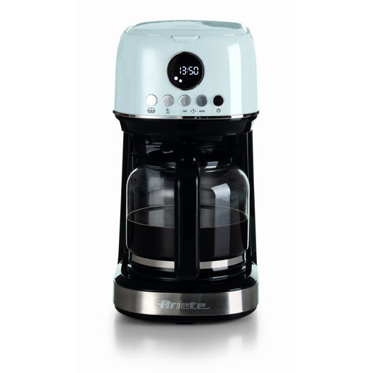 Macchina da caffè con filtro Moderna 15 tazze, base riscaldante, display LCD - Bianco