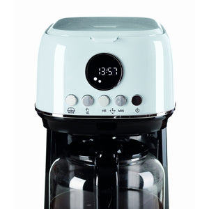 Macchina da caffè con filtro Moderna 15 tazze, base riscaldante, display LCD - Bianco