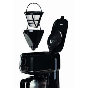 Macchina da caffè con filtro Moderna 15 tazze, base riscaldante, display LCD - Nero