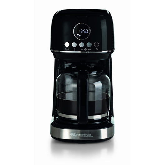 Macchina da caffè con filtro Moderna 15 tazze, base riscaldante, display LCD - Nero