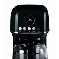 Macchina da caffè con filtro Moderna 15 tazze, base riscaldante, display LCD - Nero