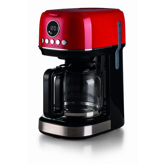 Macchina da caffè con filtro Moderna 15 tazze, base riscaldante, display LCD - Rosso