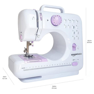 Trade Shop - Macchina Da Cucire Portatile Con 12 Punti Uso Domestico Sistema Con 2 Velocità Di Cucito -