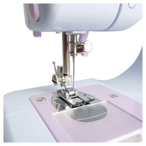 Trade Shop - Macchina Da Cucire Portatile Con 12 Punti Uso Domestico Sistema Con 2 Velocità Di Cucito -