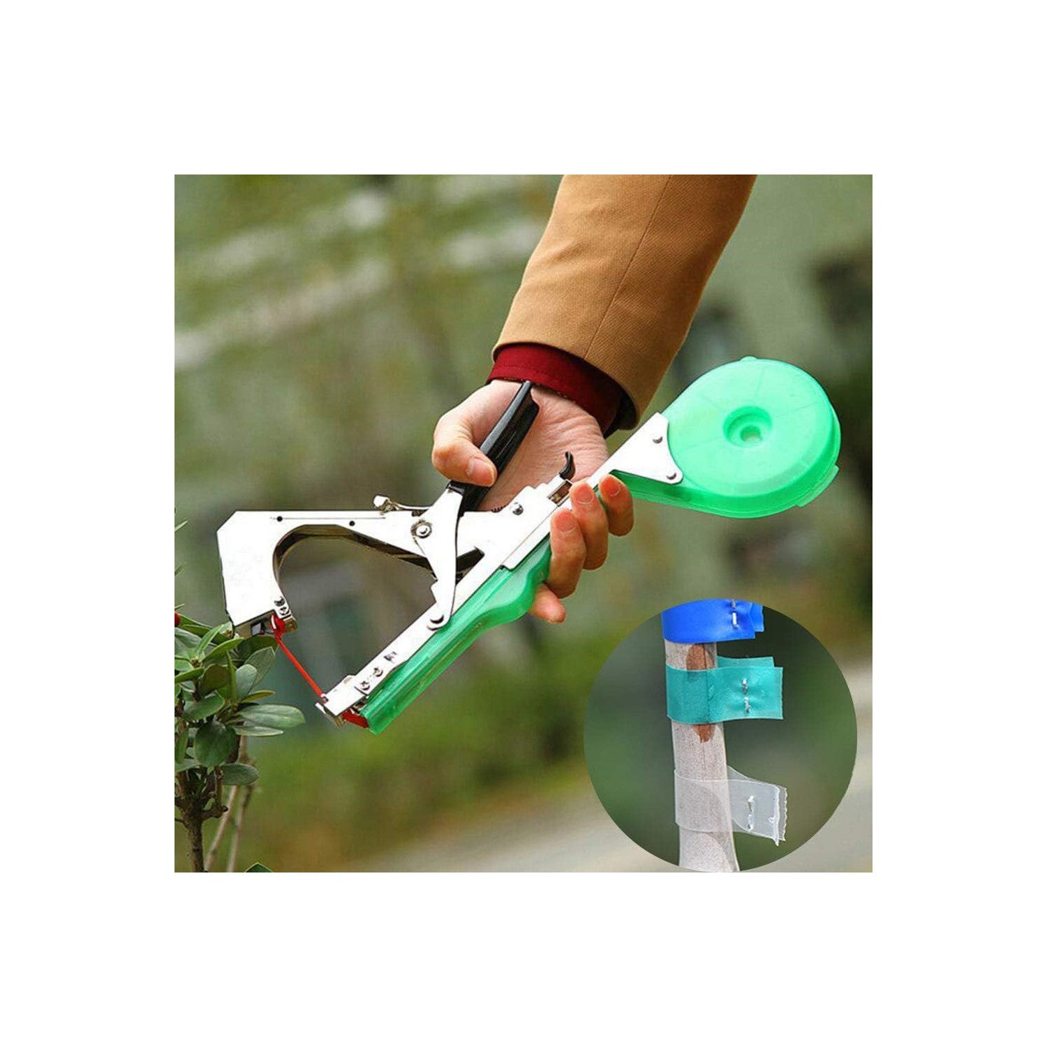 Trade Shop - Macchina Legatura A Mano Ramo Imballaggio Stelo Reggiatura Attrezzo Da Giardino         