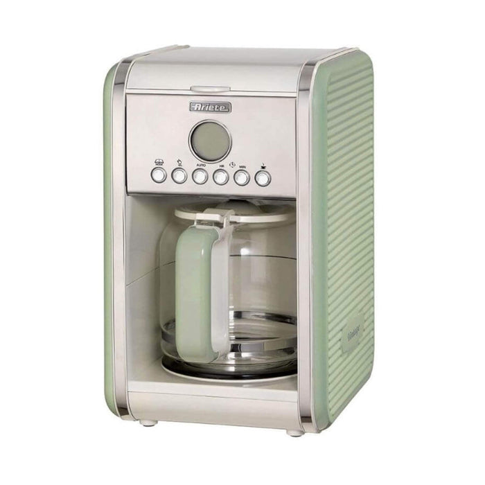 Macchina per caffè americano - 12 tazze - Caraffa in vetro - Programmazione 24h - Autospegnimento - 2000W - Verde