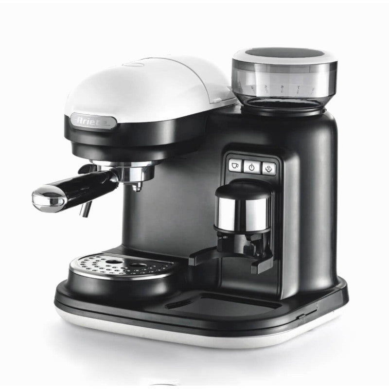 Macchina per Caffè Espresso con Macinacaffè Integrato - 1080W - 800cc - Bianco