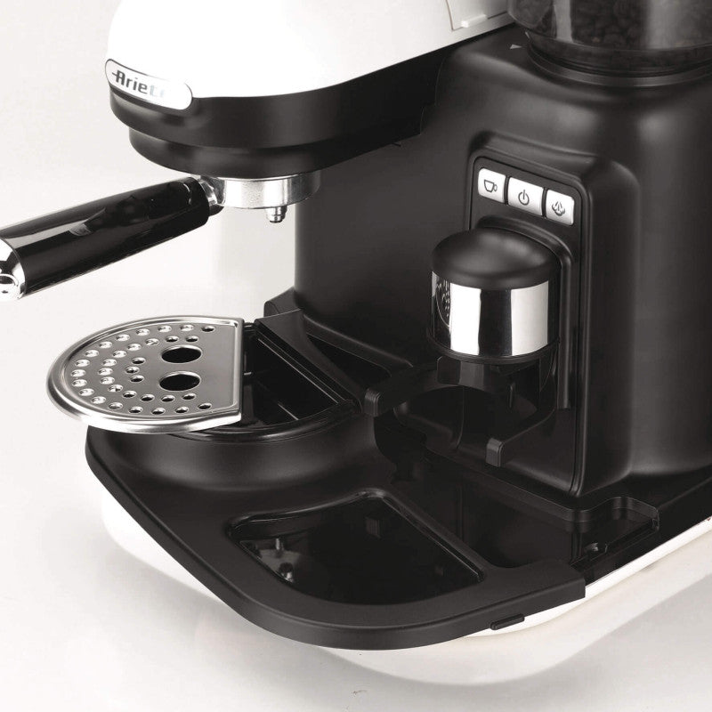 Macchina per Caffè Espresso con Macinacaffè Integrato - 1080W - 800cc - Bianco