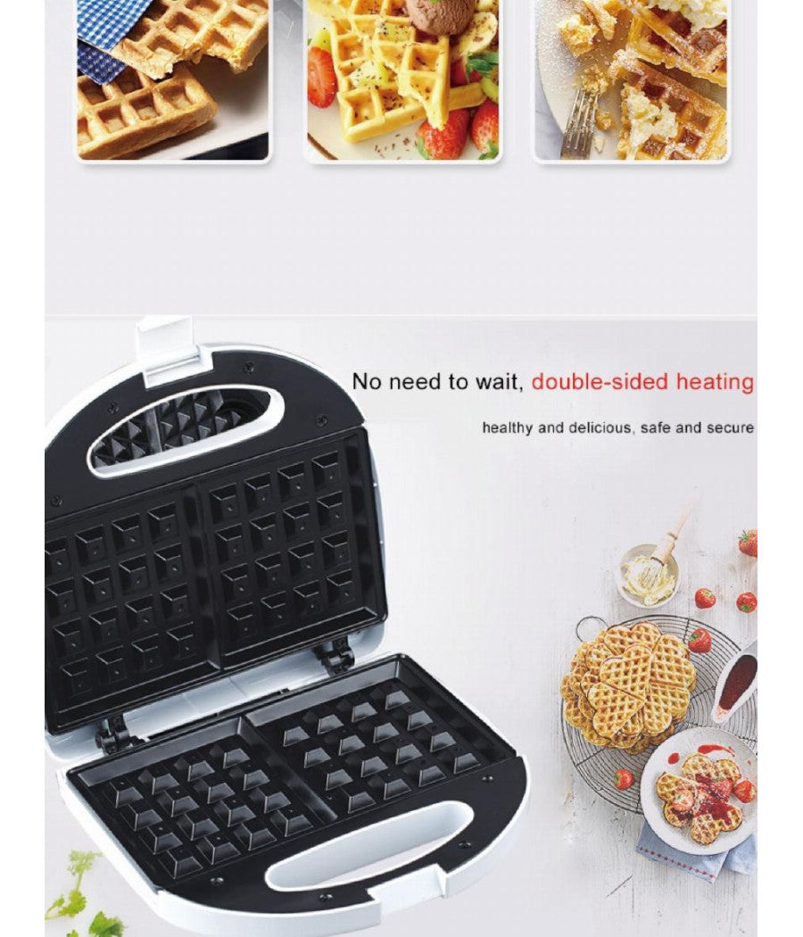 Macchina Per Cialde A Cuore Piastra Waffle Acciaio Waffel Waffle Wafer 750w         