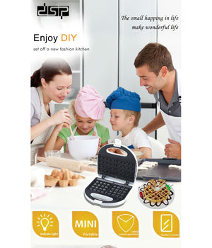 Macchina Per Cialde A Cuore Piastra Waffle Acciaio Waffel Waffle Wafer 750w         