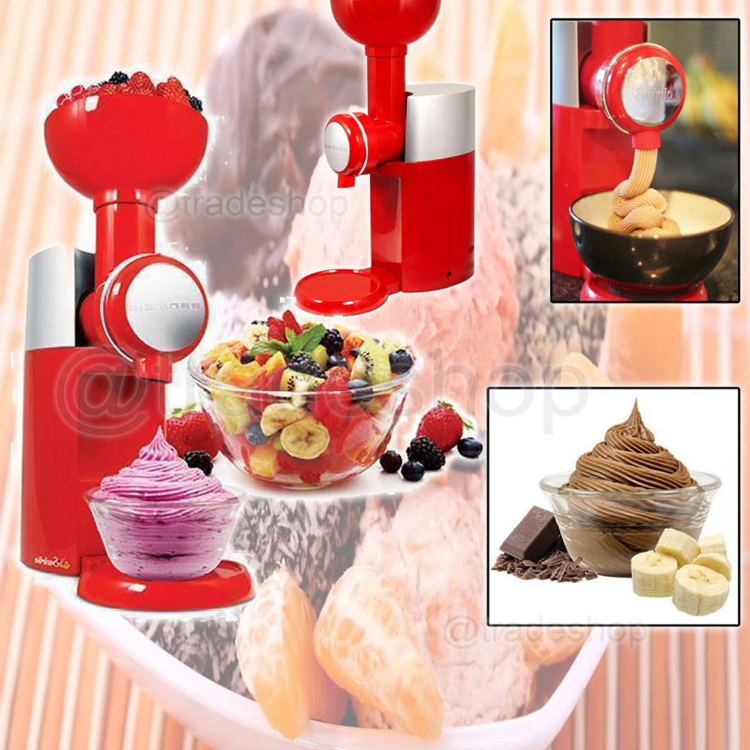 Trade Shop - Macchina Per Gelato Yogurt Naturali Swirlio Big Boss Frozen Frutta Dessert Maker -