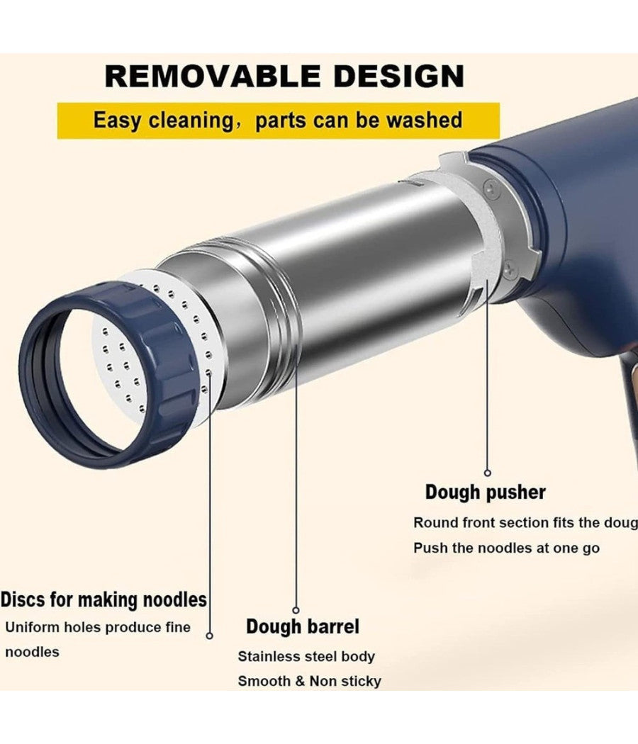 Macchina Per Pasta Elettrica Wireless Automatica Portatile Cucina Con 3 Stampi         