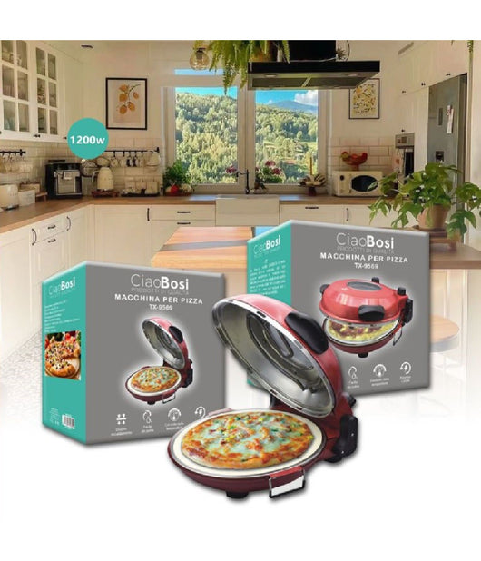 Macchina Per Pizza Elettrico 1200watt Fornetto Doppio Riscaldamento Casa Tx-9569         