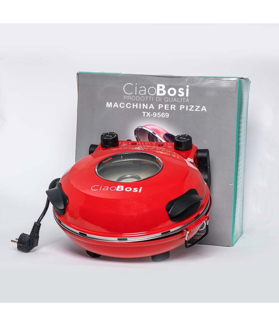 Macchina Per Pizza Elettrico 1200watt Fornetto Doppio Riscaldamento Casa Tx-9569         