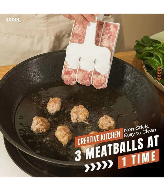 Macchina Per Polpette Tripla Fai Da Te 3in1 Antiaderente Strumenti Cucina Biscotti         