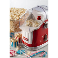 Macchina per Popcorn con Leva - 1100W - 600g Capacità - Cottura Senza Grassi - Rosso