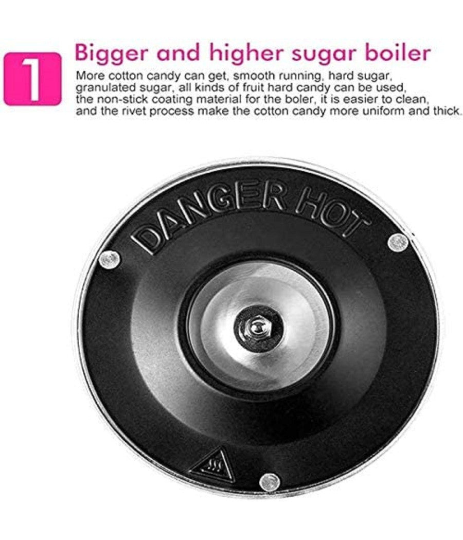 Macchina Per Zucchero Filato Cotton Candy Maker Fai Da Te Caramelle Marshmallow         