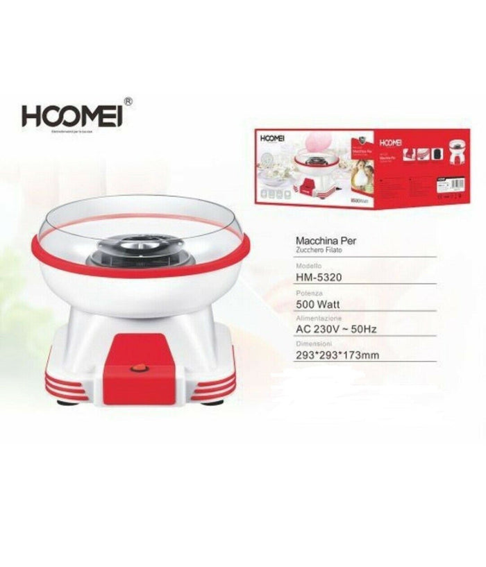 Macchina Per Zucchero Filato Elettrica 500w Festa Party Compleanno Cotton Candy         