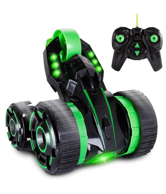 Macchina Radiocomandata 5 Ruote Rotazione 360° Auto Giocattolo Con Luci         