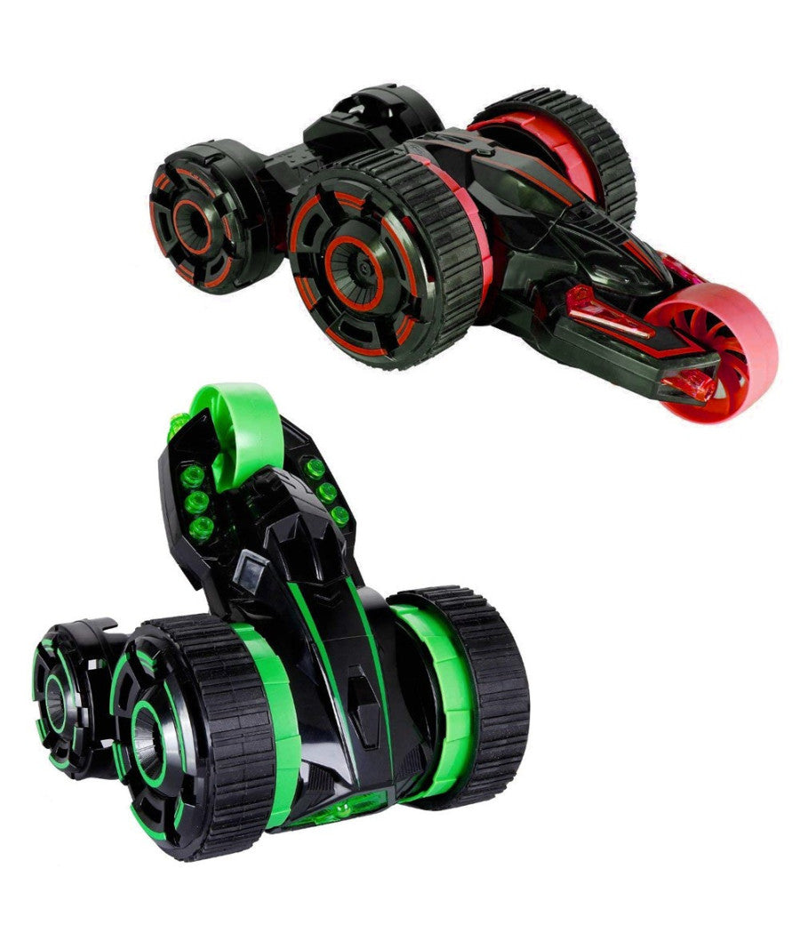 Macchina Radiocomandata 5 Ruote Rotazione 360° Auto Giocattolo Con Luci         