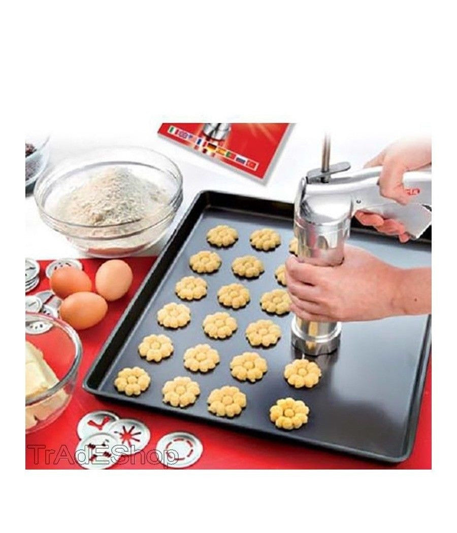 Macchina Siringa Per Biscotti Dolci Fatti In Casa Cucina Cake Design + Formine         