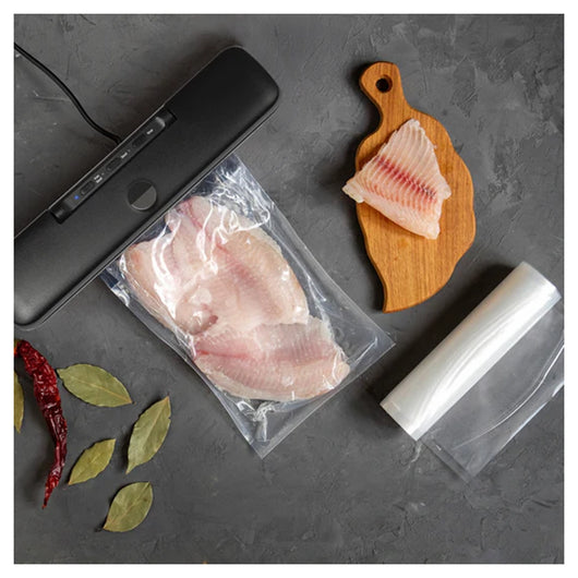 Trade Shop - Macchina Sottovuoto 2 In 1 Nero 110 W Con 10 Sacchetti Ideale Per Conservare Alimenti -