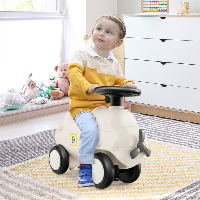 Macchina giocattolo a forma di aereo per bambinidai 18 ai 72 mesi, Veicolo da guidare con i piedi e sterzo flessibile-Macchinine giocattoli