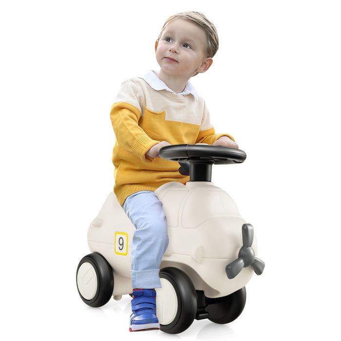 Macchina giocattolo a forma di aereo per bambinidai 18 ai 72 mesi, Veicolo da guidare con i piedi e sterzo flessibile-Macchinine giocattoli