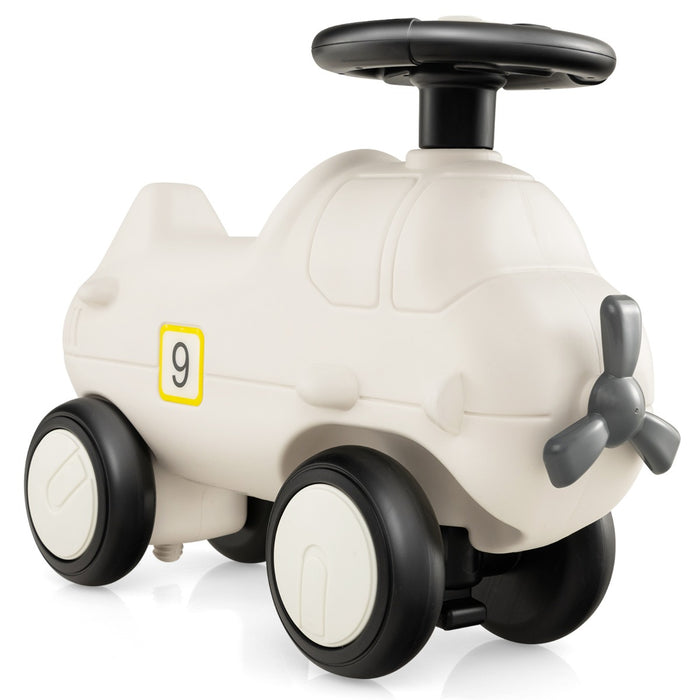 Macchina giocattolo a forma di aereo per bambinidai 18 ai 72 mesi, Veicolo da guidare con i piedi e sterzo flessibile-Macchinine giocattoli