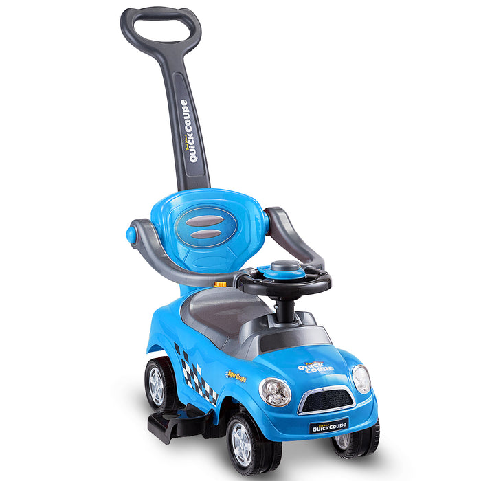 Macchinina giocattolo con guardrail staccabili e maniglia clacson, Auto scorrevole per bambini Blu-Macchinine giocattoli