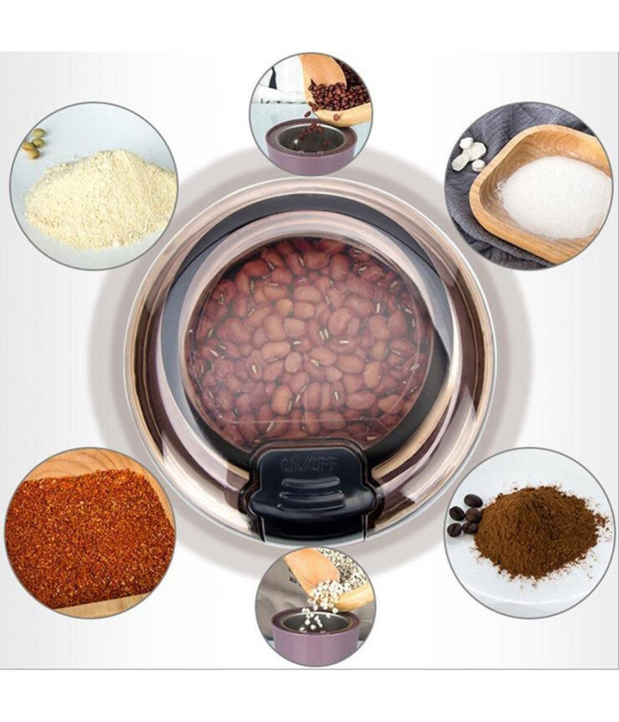 Macina Caffè Spezie Pepe Noci Frutta Elettrico 150w Capacità  50g Q-ym188 Macinino         